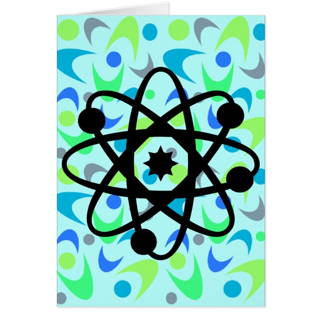 Retro Boomerang Fysik Hälsningskort (Framsidan)