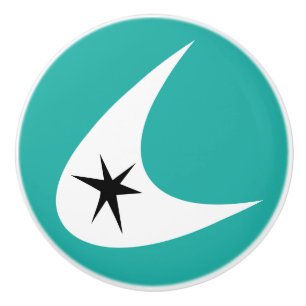 Retro Boomerang Knopp