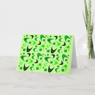 Retro Boomerang & Shamrocks Kort