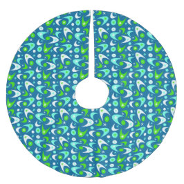 Retro Boomerangs Julgransmatta Borstad Polyester