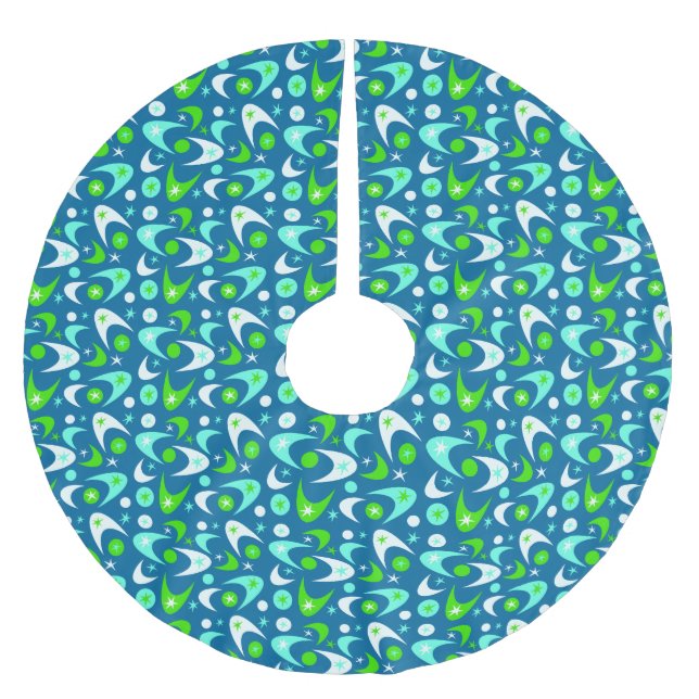 Retro Boomerangs Julgransmatta Borstad Polyester (Framsidan)