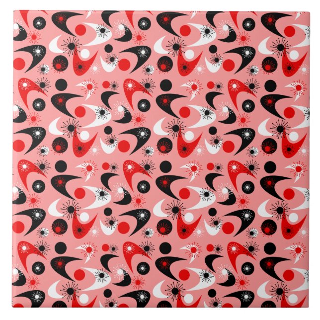 Retro Boomerangs Kakelplatta (Framsidan)