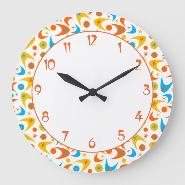 Retro Boomerangs Stor Klocka (Framsida)