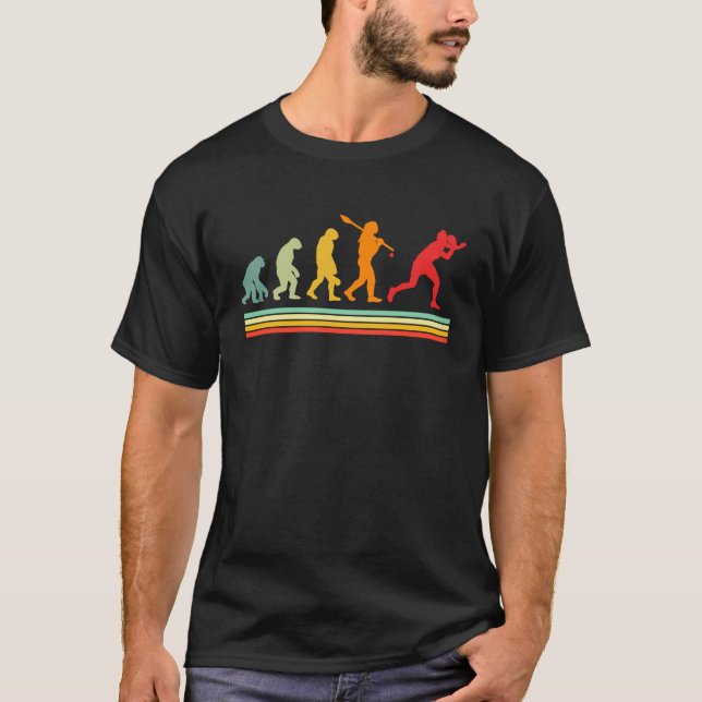 Retro Bord Tennis Human Evolution for Girls T Shirt (Framsida)