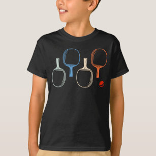 Retro Bord Tennis och Ping Pong Player T Shirt