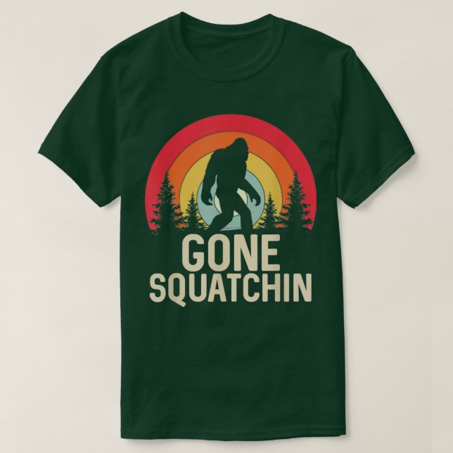 Retro Borta Squatchin Bigfoot Sasquatch Essential  T Shirt (Design framsida)