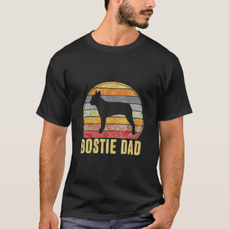 Retro Boston Terrier Pappa T Shirt