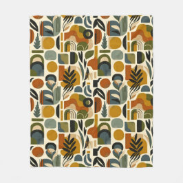 Retro Botanica Geometrica Fleecefilt