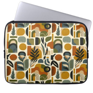 Retro Botanica Geometrica Laptop Fodral