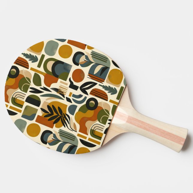 Retro Botanica Geometrica Pingisracket (Sidan)