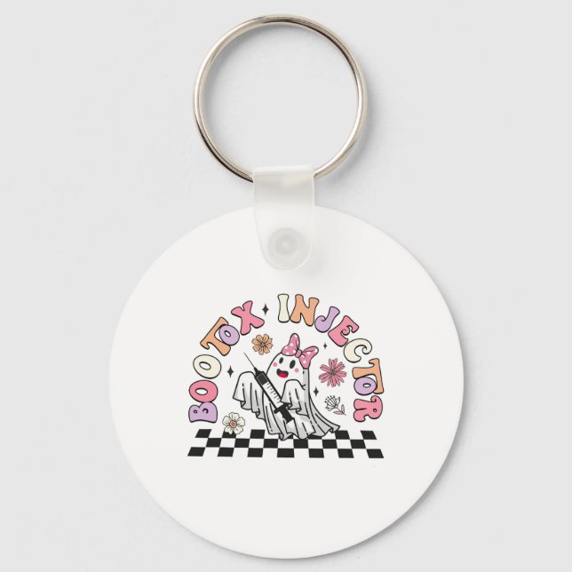 Retro Botox Injektor Halloween Ghost Dysport Deale Nyckelring (Framsida)
