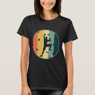 Retro Boulderervägg Klättring Bouldering Sporter T Shirt