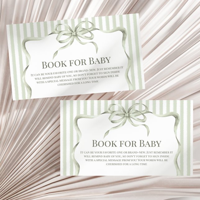 Retro Bow Cafe Bebe Coffee Book For Baby Shower Tilläggskort (Skapare uppladdad)