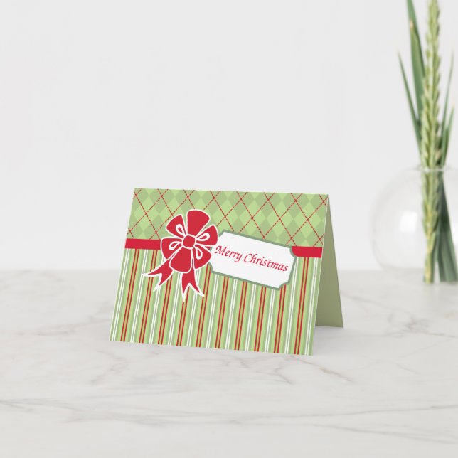 Retro Bow-julkort Helgkort (Framsida)
