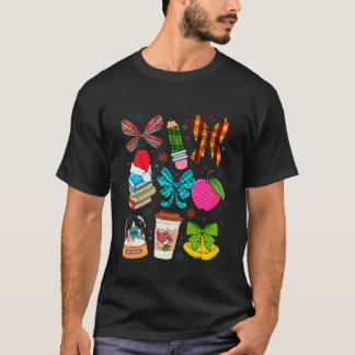 Retro Bow Lärare Jul Buffalo Rutig Jul Men T Shirt