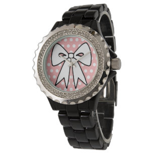 Retro Bow Rosa Ur Armbandsur