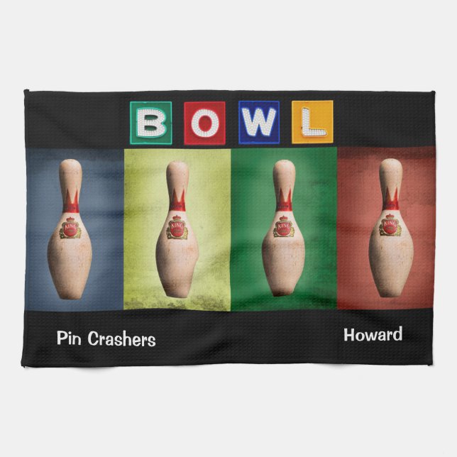 Retro Bowl, Team Bowling Towels Kökshandduk (Horisontell)
