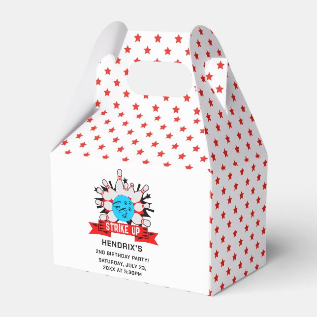 Retro Bowling Barn 1-årsfest Presentaskar (Framsidan Sidan)