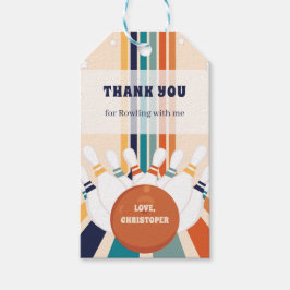 Retro Bowling Barns födelsedag Presentetikett