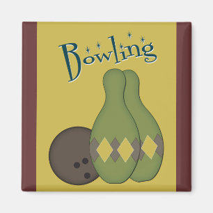 Retro Bowling Magnet