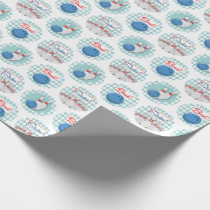 Retro Bowling Mönster Bowling Ball Stift Presentpapper