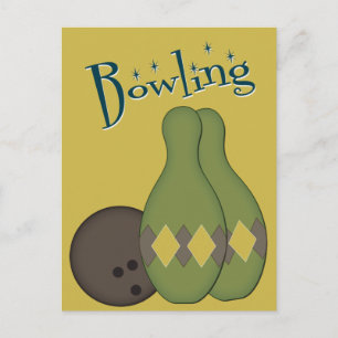 Retro Bowling på 50 sekunder Vykort