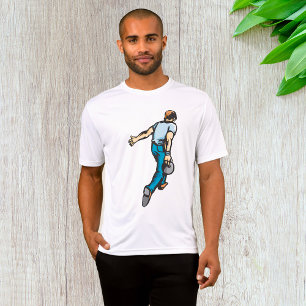 Retro Bowling Player genom Boll T Shirt