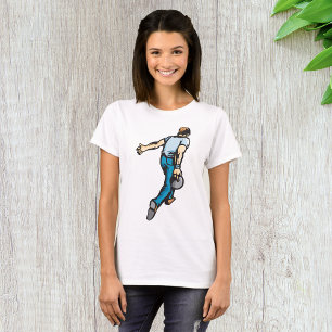 Retro Bowling Player genom Boll T Shirt