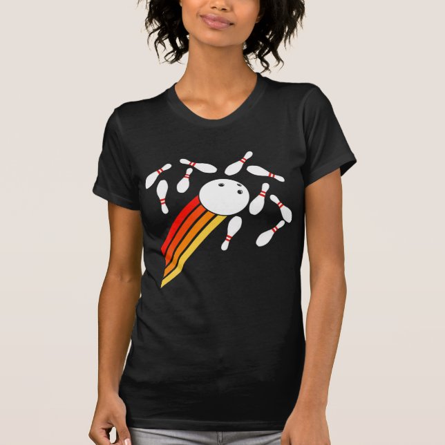 retro Bowling Roligt Bowling Party T Shirt (Framsida)