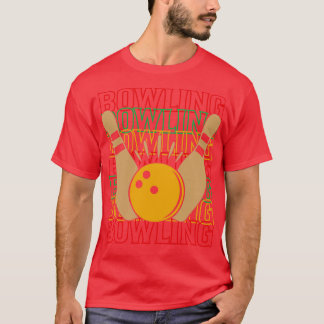 Retro Bowling Stift och Boll nationaldag för gångj T Shirt