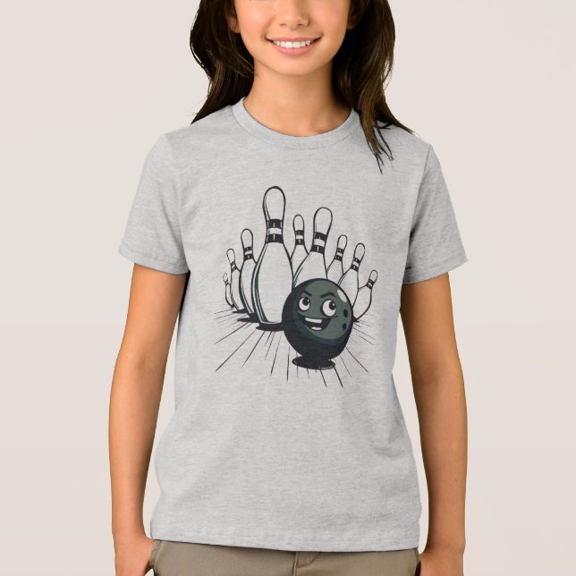 Retro Bowling T-Shirt - Vintage Strejka (Framsida)