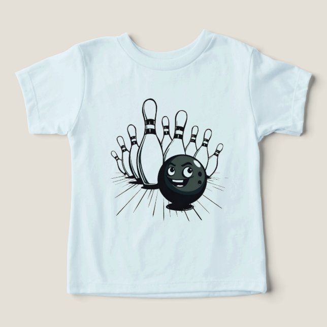 Retro Bowling T-Shirt - Vintage Strejka (Design Framsida)
