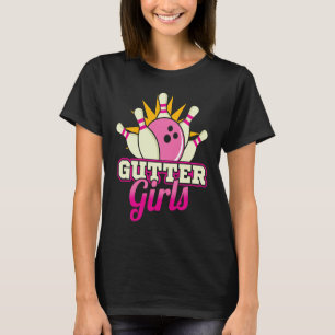 Retro Bowling Team Gutter Girls Bowlers T Shirt
