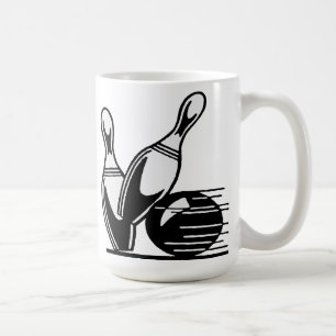 Retro bowlingstiftanpassade kaffemugg