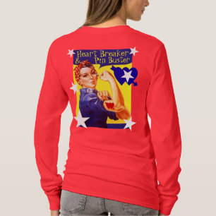 Retro bowlingstilskjorta Rosie Riveterhjärtan Tee