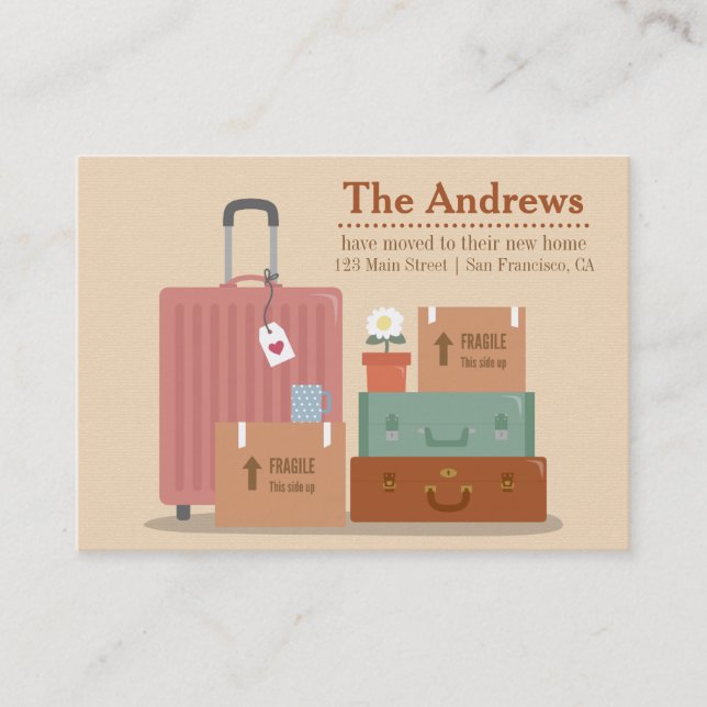 Retro boxas och nya hem- meddelanden för resväskor (Framsida)