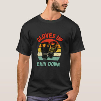 Retro Boxing-handskar med upp-och-ned-chin T Shirt