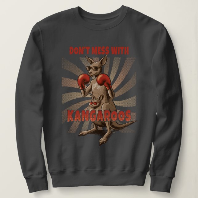 Retro Boxing Kangaroo - Funny Animal T Shirt (Design framsida)
