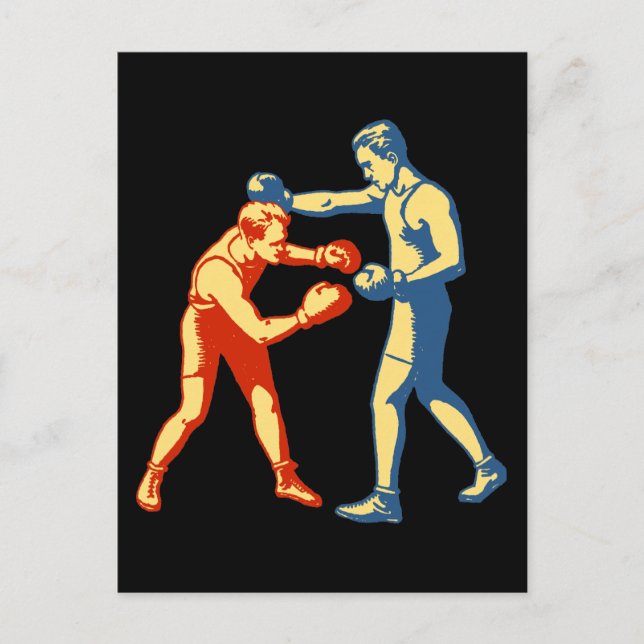 Retro Boxing Manar Vykort (Framsida)
