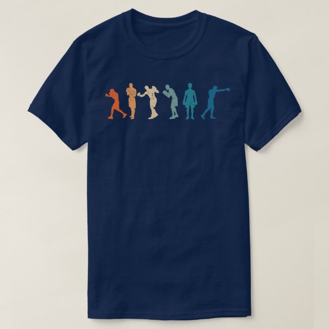 Retro Boxing Silhouettes Boxer Fighting Funny Box T Shirt (Design framsida)