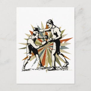 Retro Boxing Vykort