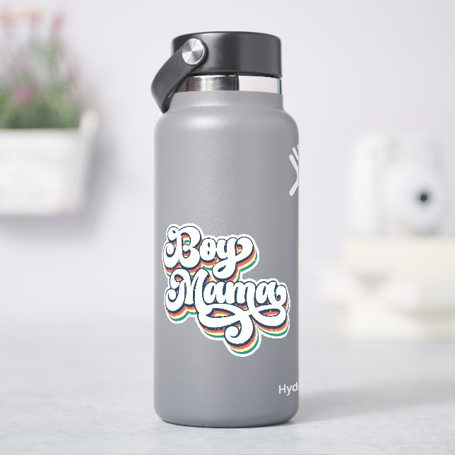 Retro Boy Mamma Heart Sticker Klistermärken (HydroFlask)