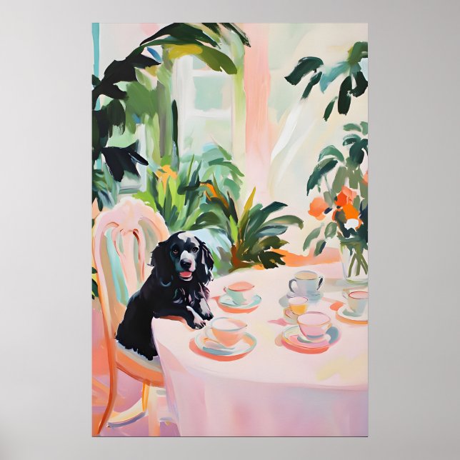 Retro Boykin Spaniel Poster, Boykin Spaniel Oil Poster (Framsidan)