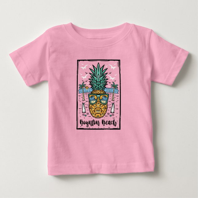Retro Boynton Beach. T-Shirt (Framsida)