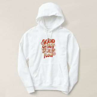 Retro Bra Energi Stadig Flöde Vit Hoodie