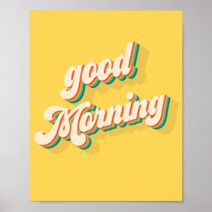 Retro Bra God morgon Poster