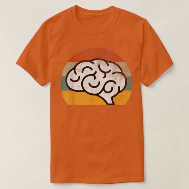 Retro Brain Neuroscience Distressed Science Funny  T Shirt (Design framsida)