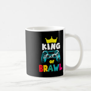 Retro Bråk Kung Spelare Spel Bråkare Bråk Roligt Kaffemugg