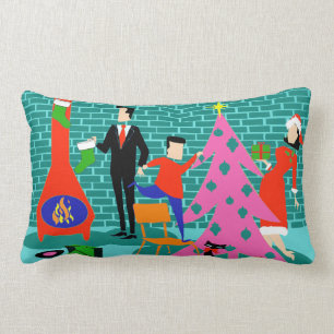 Retro bräm som julgranlumbaren kudder lumbarkudde