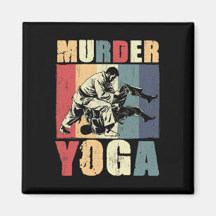 Retro brasiliansk Jiu Jitsu mord Yoga Rolig Bjj Ma Magnet